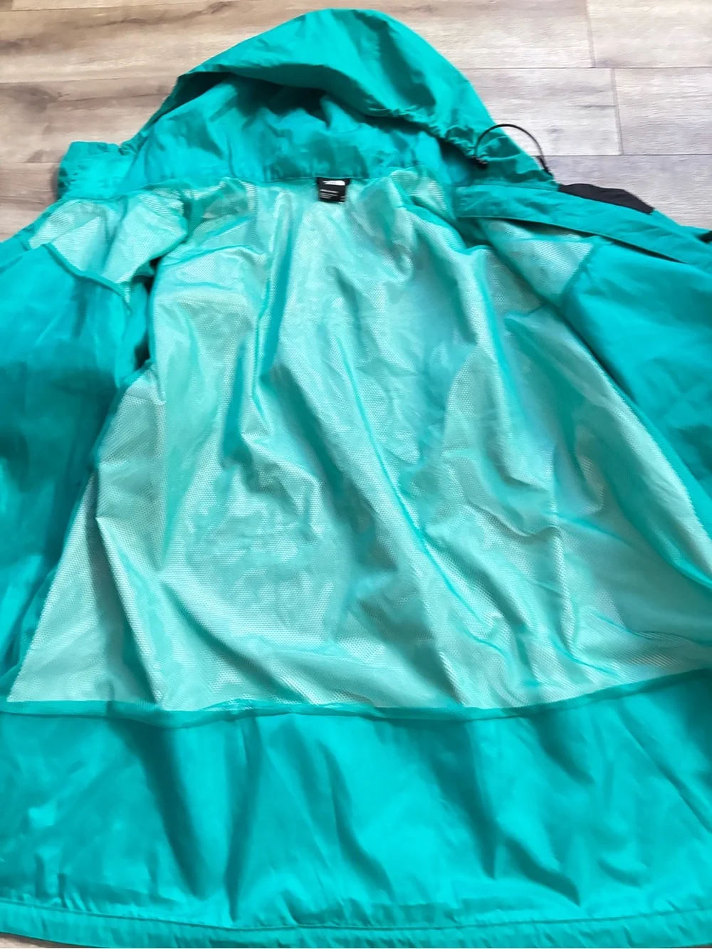 The North Face Teal and Black Hooded Lightweight Jacket